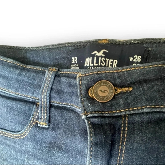 Hollister Women’s High-Rise Jean Legging Size 3R (26x28) Dark Wash Denim - Picture 4 of 7